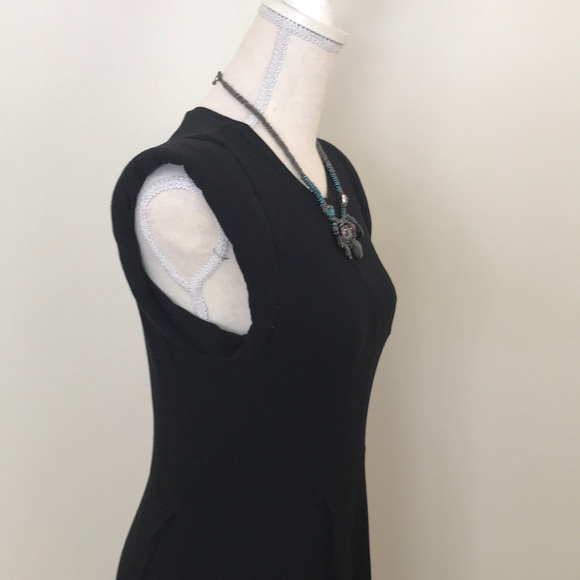 Black Jersey Midi Dress - Picture 2 of 6